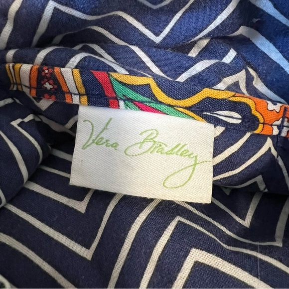 VERA BRADLEY Venetian Paisley 2013 Zip Hipster Crossbody Navy Red Yellow Orange - Picture 16 of 17